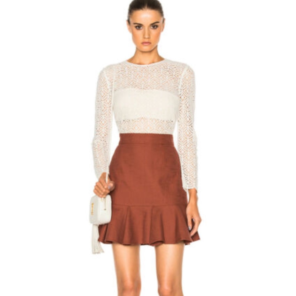 VERONICA BEARD Bex Crochet Lace Long Sleeve Dress